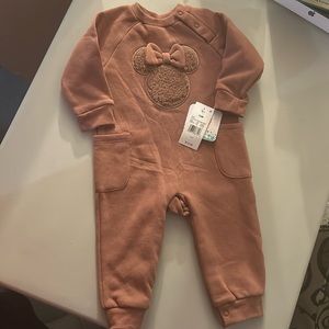 Minnie Mouse one piece sweat outfit